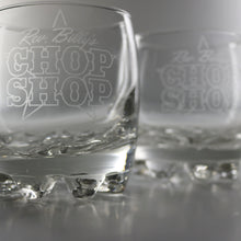 Load image into Gallery viewer, Rev. Billy's Chop Shop Whiskey Glass