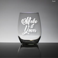 Load image into Gallery viewer, Write Your Own Message Engraved Stemless Glass
