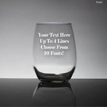 Load image into Gallery viewer, Write Your Own Message Engraved Stemless Glass
