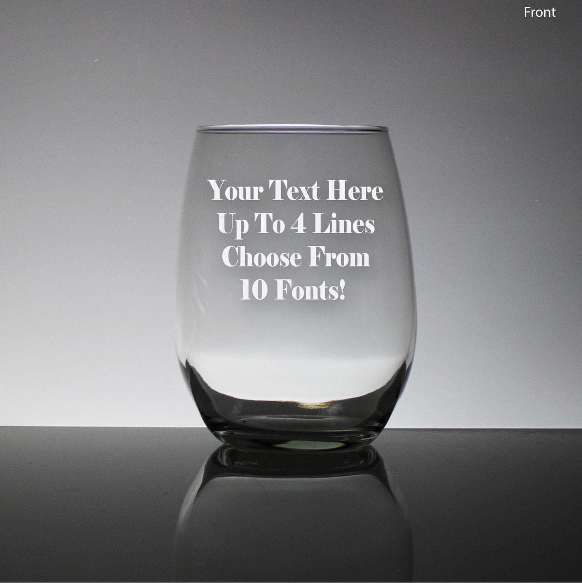 Write Your Own Message Engraved Stemless Wine Glass – Duel Drinkware