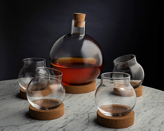 The Witches Cure Drinkset with Cork Coasters