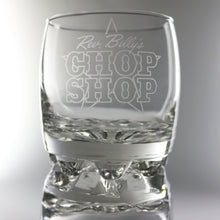 Load image into Gallery viewer, Rev. Billy&#39;s Chop Shop Whiskey Glass
